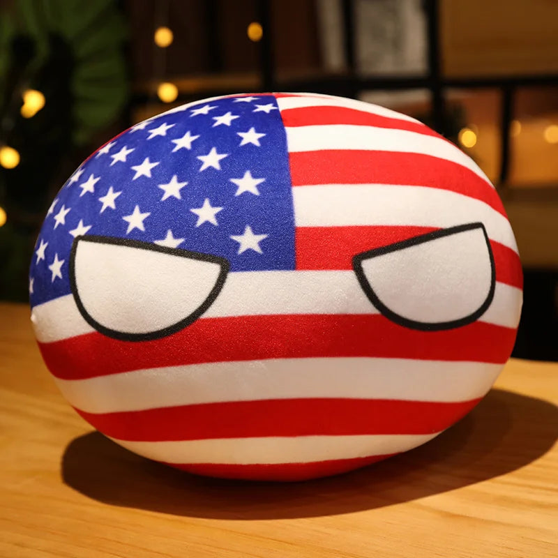 Polandball Country Ball Plush Denmark Usa France Uk Japan Germany Italy