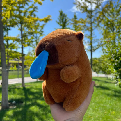 New 21cm Capybara Plush Toy Simulation Capibara Anime Fluffty Toy Cute Soft Stuffed Animals Doll Plush Christmas Gifts for Kids