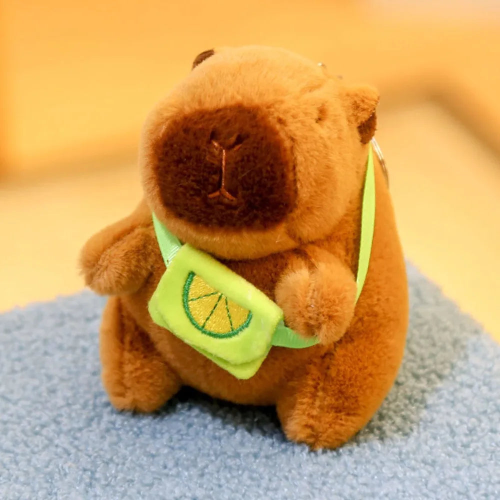 Cute Small Size Capybara Plush Toy With Wings Hoodie Simulation Capybara Doll Fluffty Toy Birthday Gifts