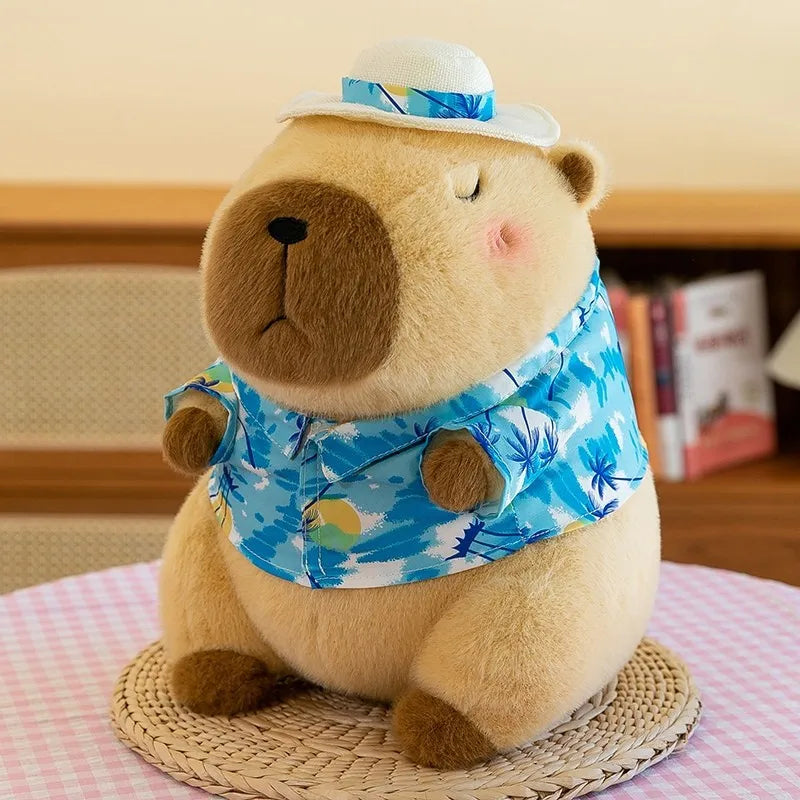 New 21cm Capybara Plush Toy Simulation Capibara Anime Fluffty Toy Cute Soft Stuffed Animals Doll Plush Christmas Gifts for Kids