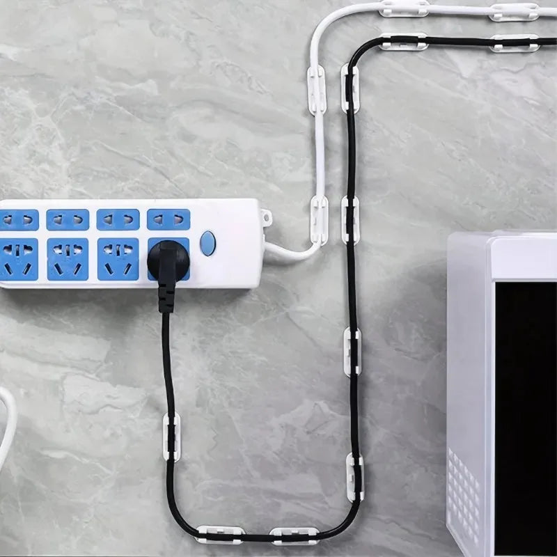 Plastic Cable Holder Clips Self-Adhesive Wire Organizers Storage Gadget