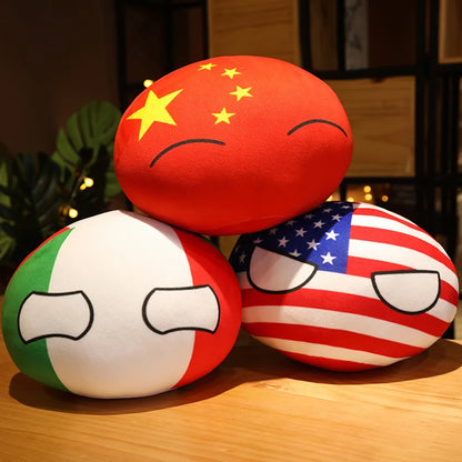 Polandball Country Ball Plush Denmark Usa France Uk Japan Germany Italy