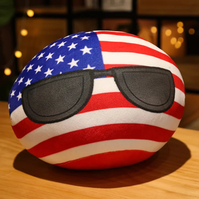 Polandball Country Ball Plush Denmark Usa France Uk Japan Germany Italy