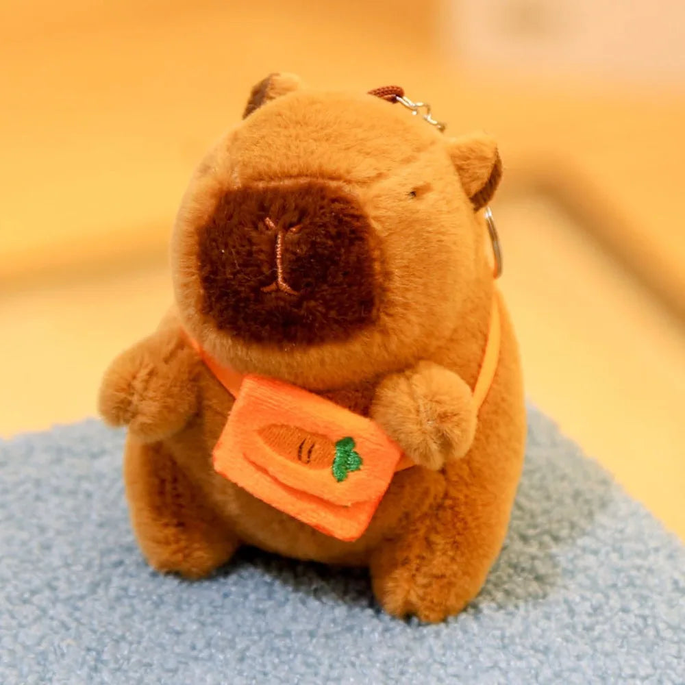 Cute Small Size Capybara Plush Toy With Wings Hoodie Simulation Capybara Doll Fluffty Toy Birthday Gifts