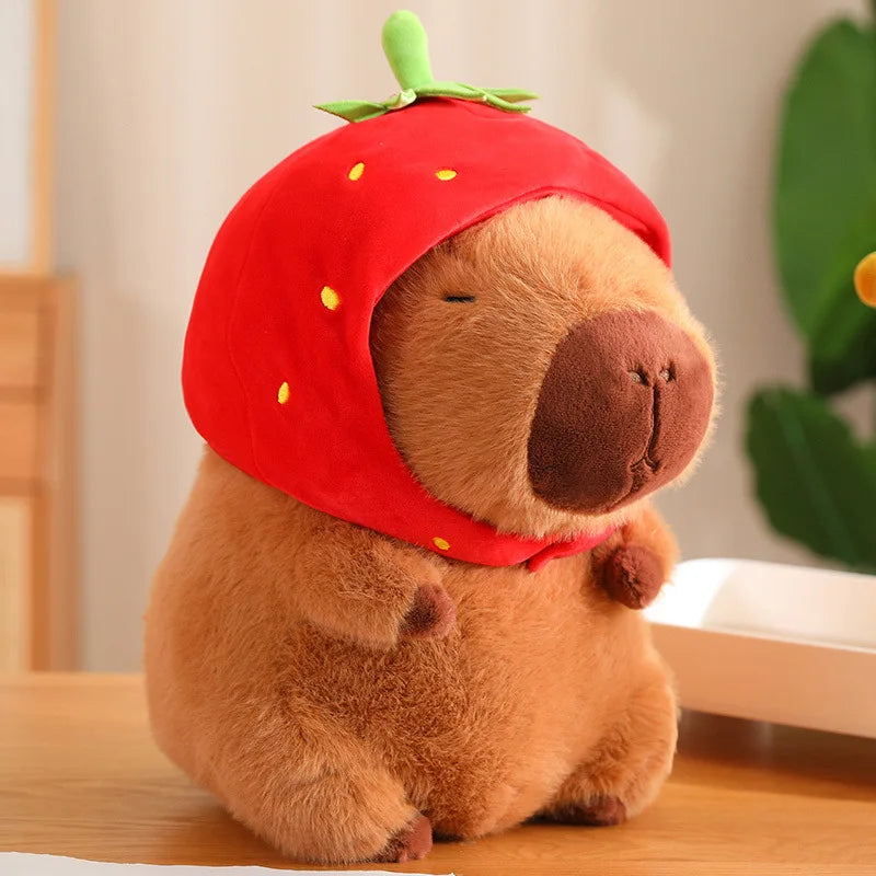 New 21cm Capybara Plush Toy Simulation Capibara Anime Fluffty Toy Cute Soft Stuffed Animals Doll Plush Christmas Gifts for Kids