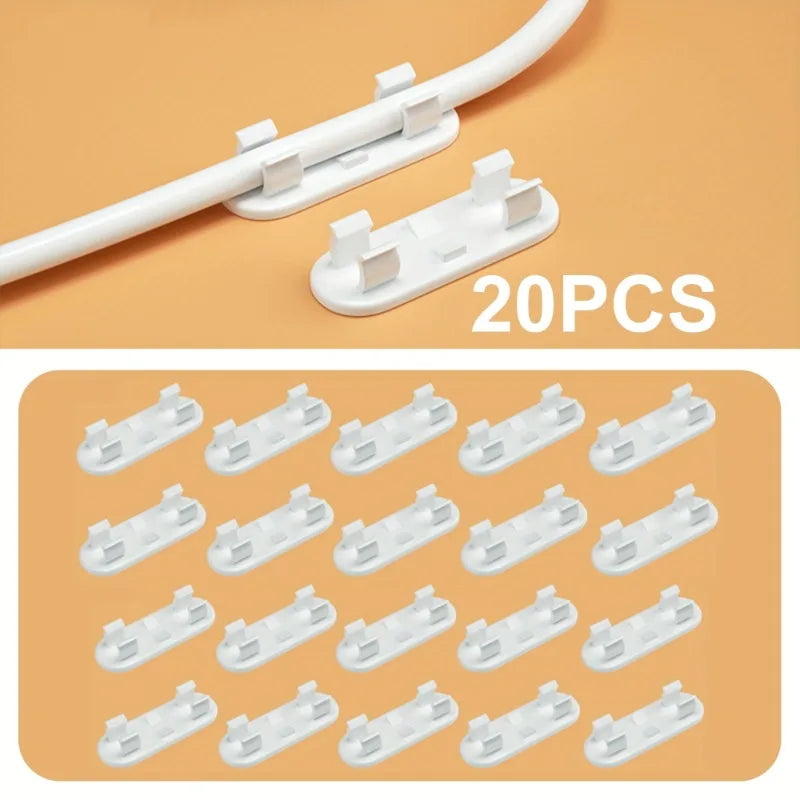 Plastic Cable Holder Clips Self-Adhesive Wire Organizers Storage Gadget