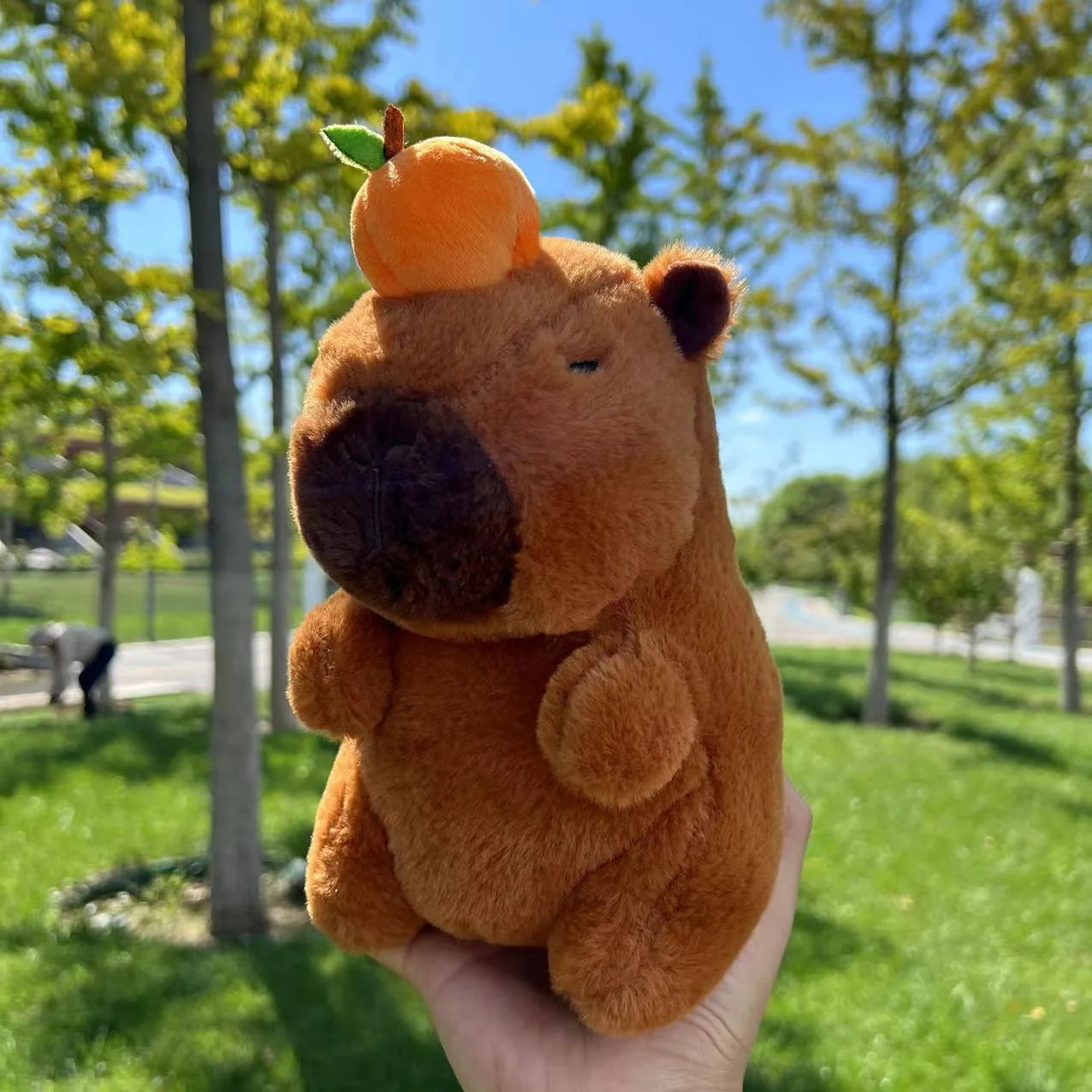 New 21cm Capybara Plush Toy Simulation Capibara Anime Fluffty Toy Cute Soft Stuffed Animals Doll Plush Christmas Gifts for Kids
