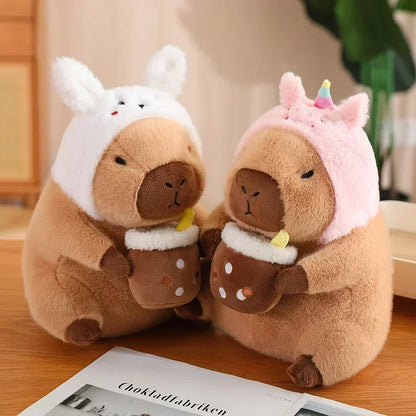 23CM Kawaii Anime Capybara Bread Plush Toy Creative Stuffed Animals Capybara Toast Doll Girl Birthday Toys Girlfriend Cute Gift