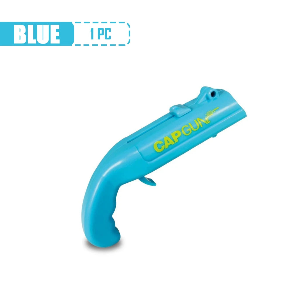 Portable Cap Gun Creative Flying Cap Launcher Beer Opener Bar Tools Beverage Opener Shaped Cap Opener Red Grey