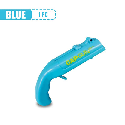 Portable Cap Gun Creative Flying Cap Launcher Beer Opener Bar Tools Beverage Opener Shaped Cap Opener Red Grey